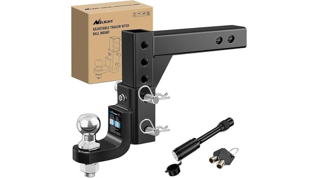 adjustable trailer hitch mount