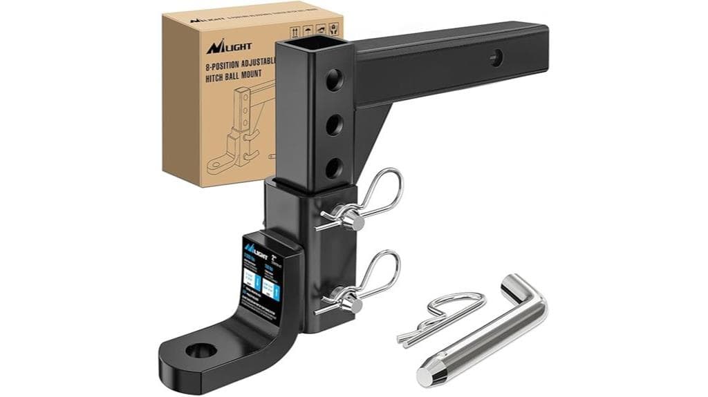 adjustable trailer hitch mount