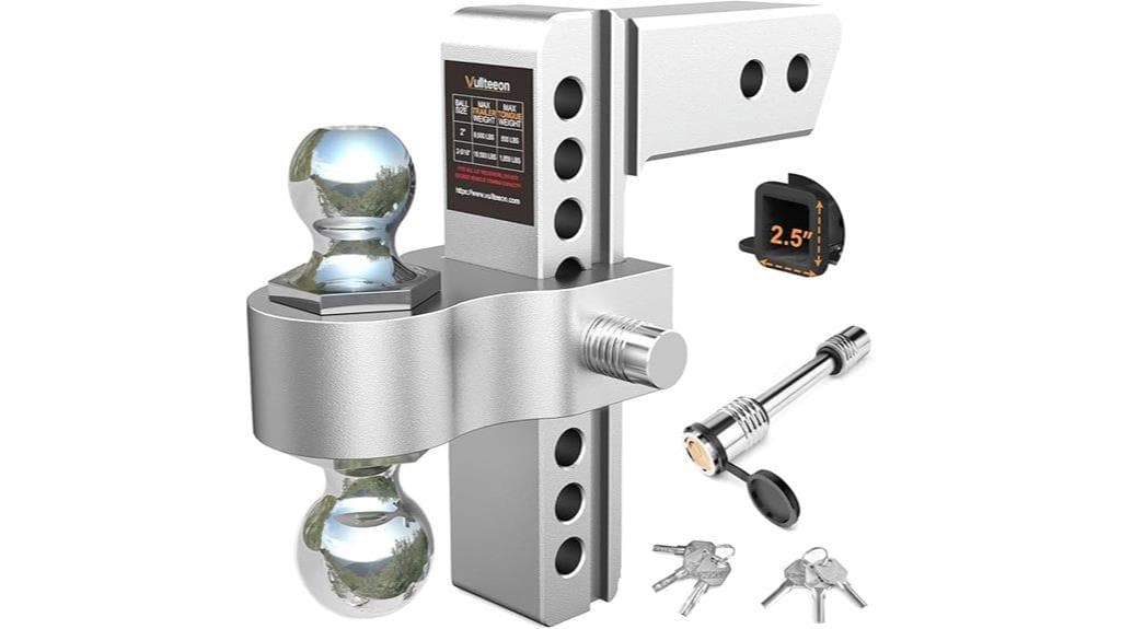 adjustable drop hitch receiver