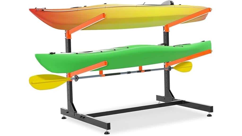 adjustable freestanding kayak rack
