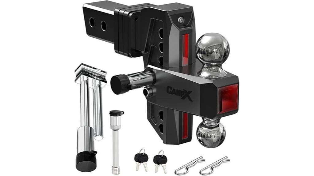 adjustable hitch for towing