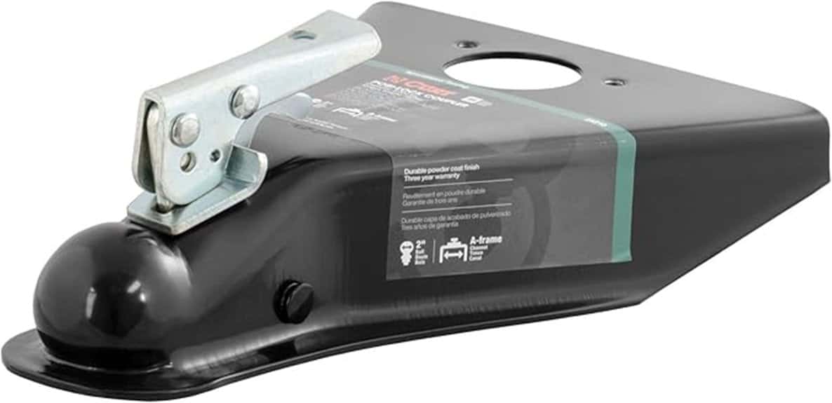 black a frame trailer coupler