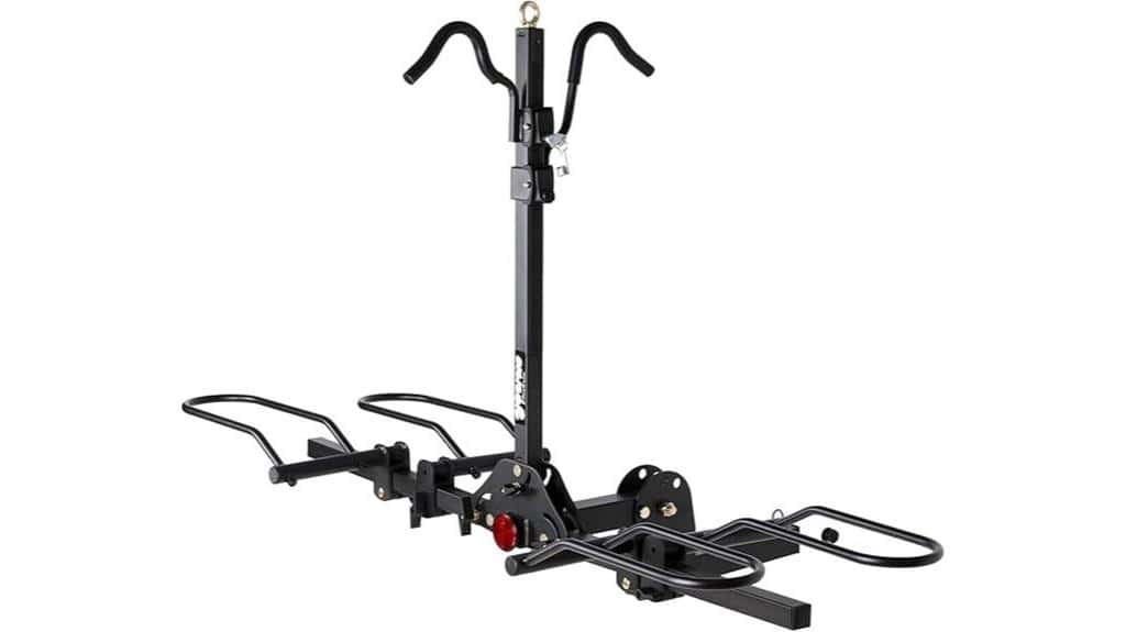 hitch mounted two bike rack