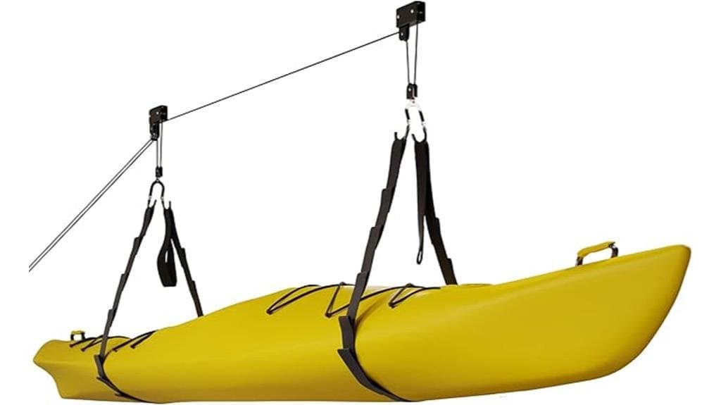 overhead kayak storage system